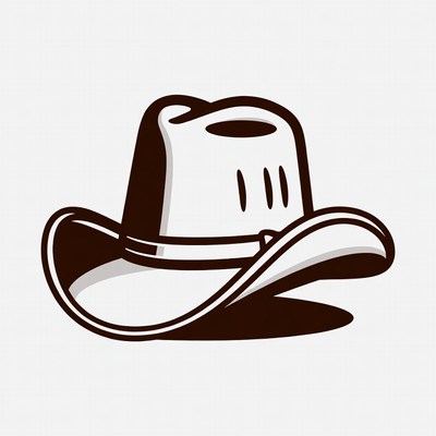 Cowboy hat simple design graphic
