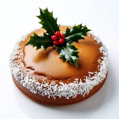 Holiday cake with decorations for celebration