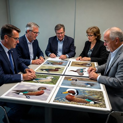 Meeting to evaluate bird images