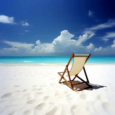 Relaxing chair on the beach
