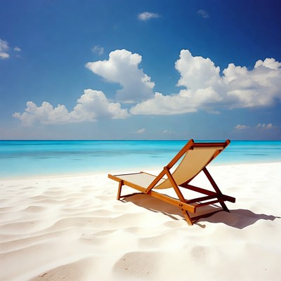 Relaxing chair on the beach