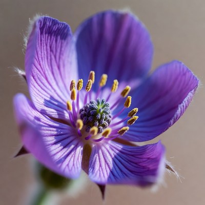 Purple flower close up in nature