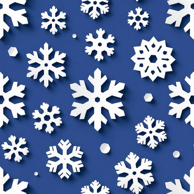 Winter snowflakes on blue background