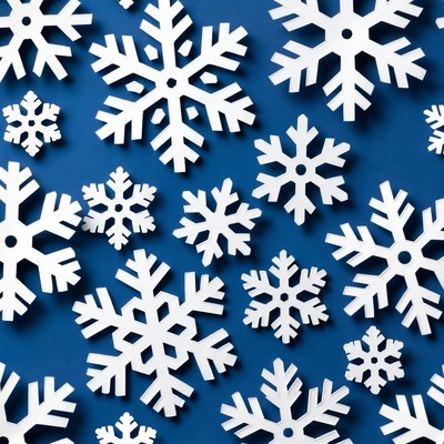 Snowflakes on blue background design