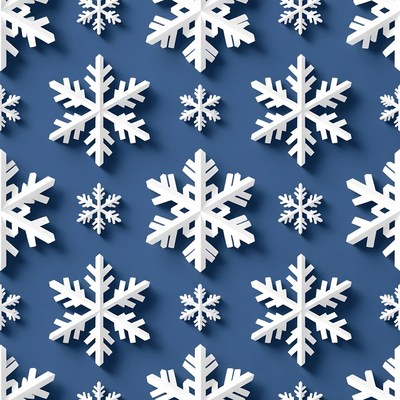 Snowflakes on blue background design