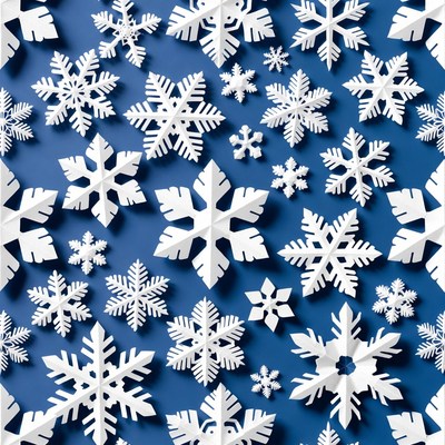 Snowflakes on blue background design