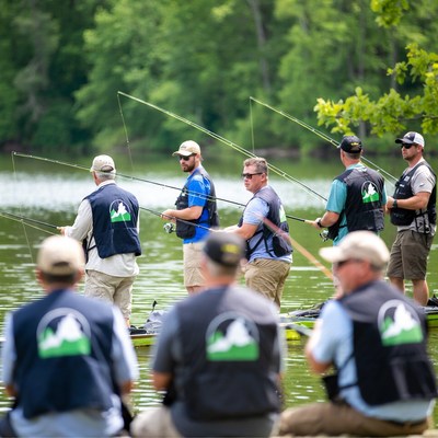 Group fishing at local lake