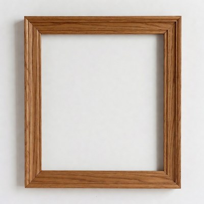 Wooden frame on plain background