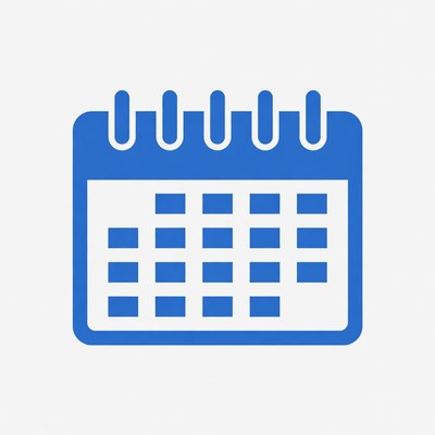Calendar icon in blue color