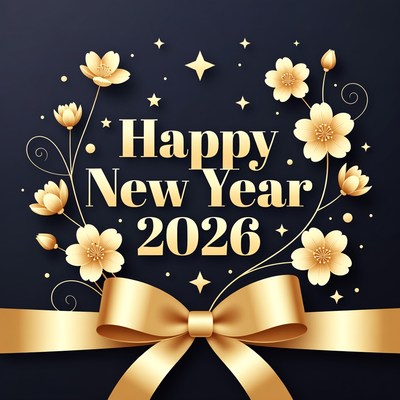 New year 2026 celebration graphic design