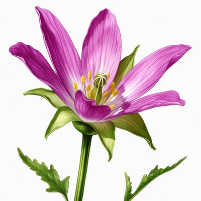 Pink flower with detailed petals