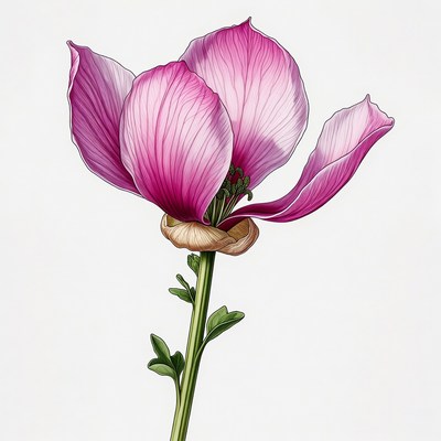 Pink flower with delicate petals