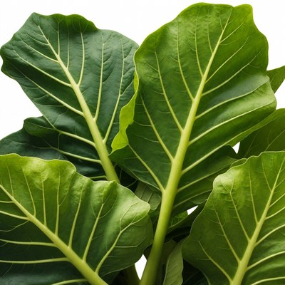 Close up of large green leaves