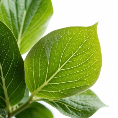 Green leaves close up in daylight