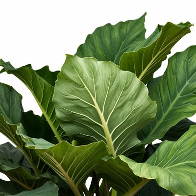 Green leaves in bright light