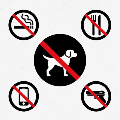 No smoking or eating signs