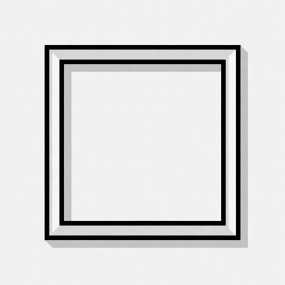 Empty frame on a white wall