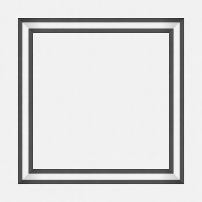 Empty black and white frame for art