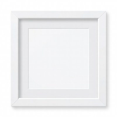 Blank white frame on display