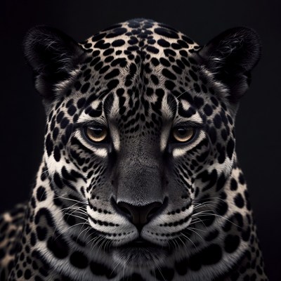 Close view of a leopard's face