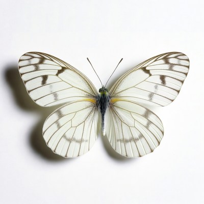 Butterfly on white background