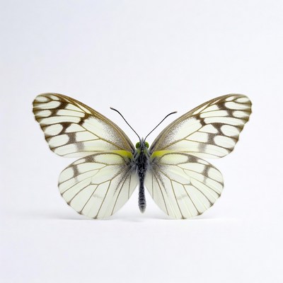 Butterfly with intricate black and white pattern