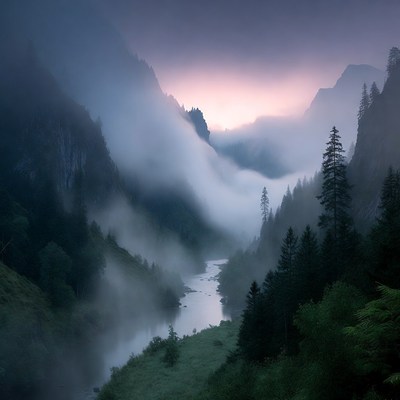 Misty morning in the valley