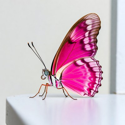 Butterfly sitting on a surface