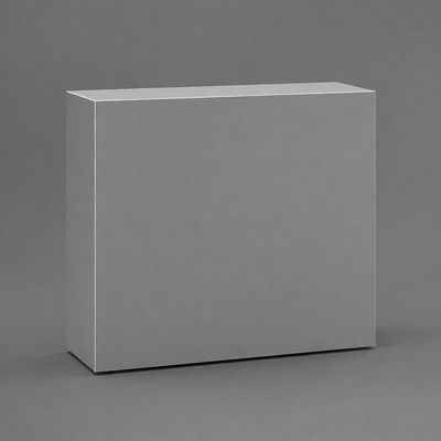 Gray rectangular box on gray background