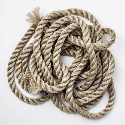 Twisted rope on a white background