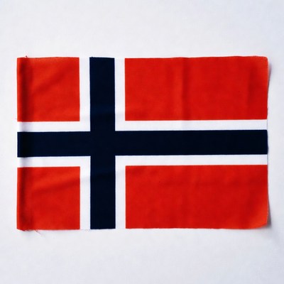 Norway flag on white background