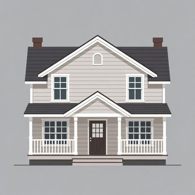 Simple house design in gray