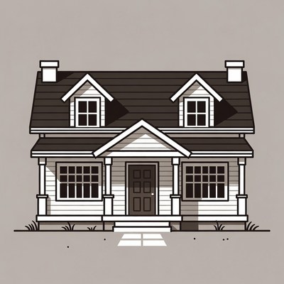 Simple drawing of a house design