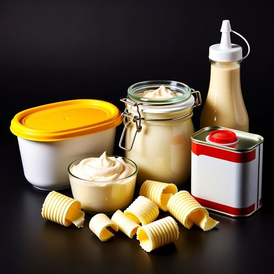 Various types of butter on display
