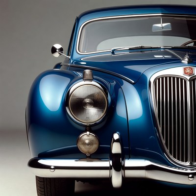 Classic car close-up from studio shoot