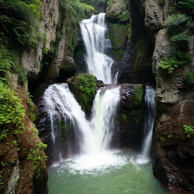 Waterfalls in a natural setting