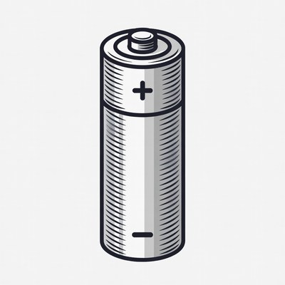 Battery drawing with simple design