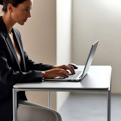 Woman working at a desk