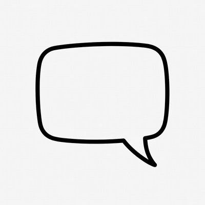 Blank speech bubble outline design