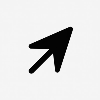 Arrow symbol on white background