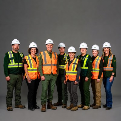 Group of workers in safety gear