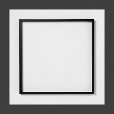 Empty frame on white background