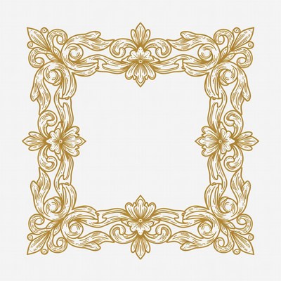 Ornate gold frame design pattern