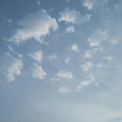 Bright blue sky with clouds