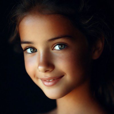 Young girl with a bright smile