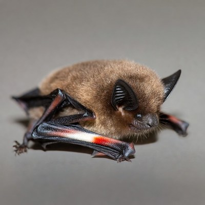 Small bat resting on surface