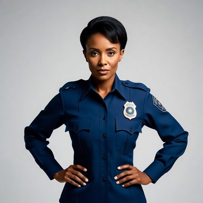 Police officer standing outdoors