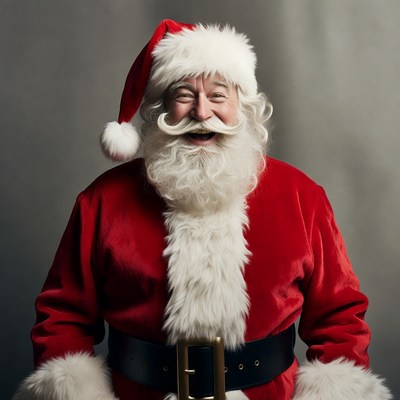 Santa posing with a smile