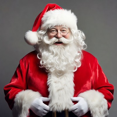 Santa claus in festive clothing