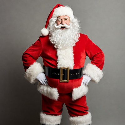 Santa claus posing for a photo